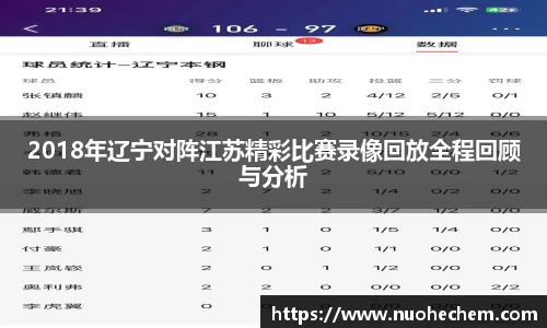 2018年辽宁对阵江苏精彩比赛录像回放全程回顾与分析